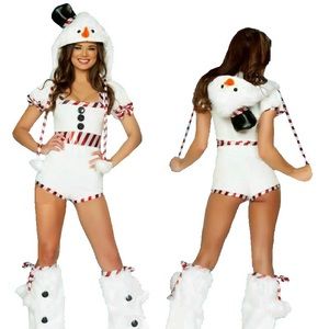 Snowman romper costume for women Christmas Santa con